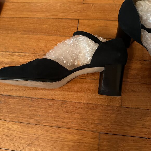 Nine West Black Strapped Heels size 10M - Picture 4 of 11